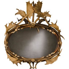 A stunning horn encrusted mirror from Germany c.1890