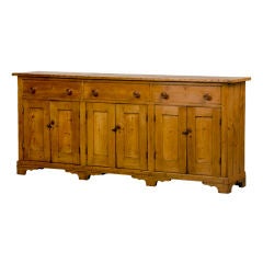 Antique A large pine dresser base from England c.1875