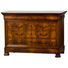 A Louis Philippe style walnut chest from France c.1865