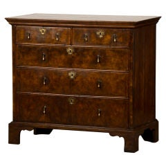 Antique A George III period burl walnut chest from England c.1790