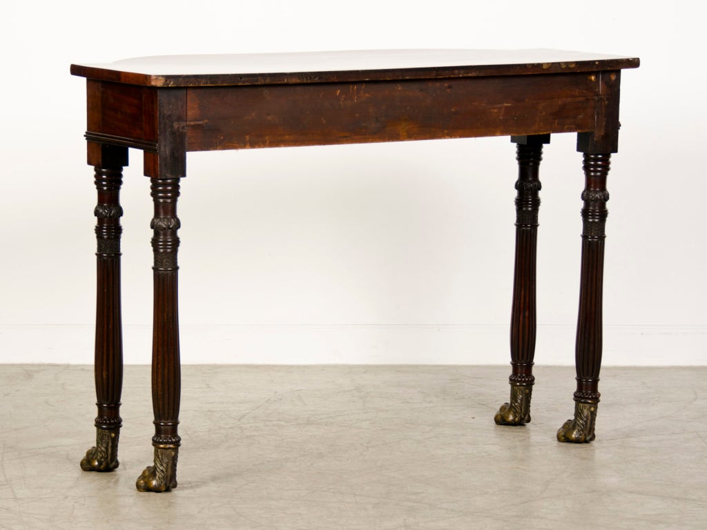 Regency Period Mahogany Console Table and Brass Mounts, England c.1830 5
