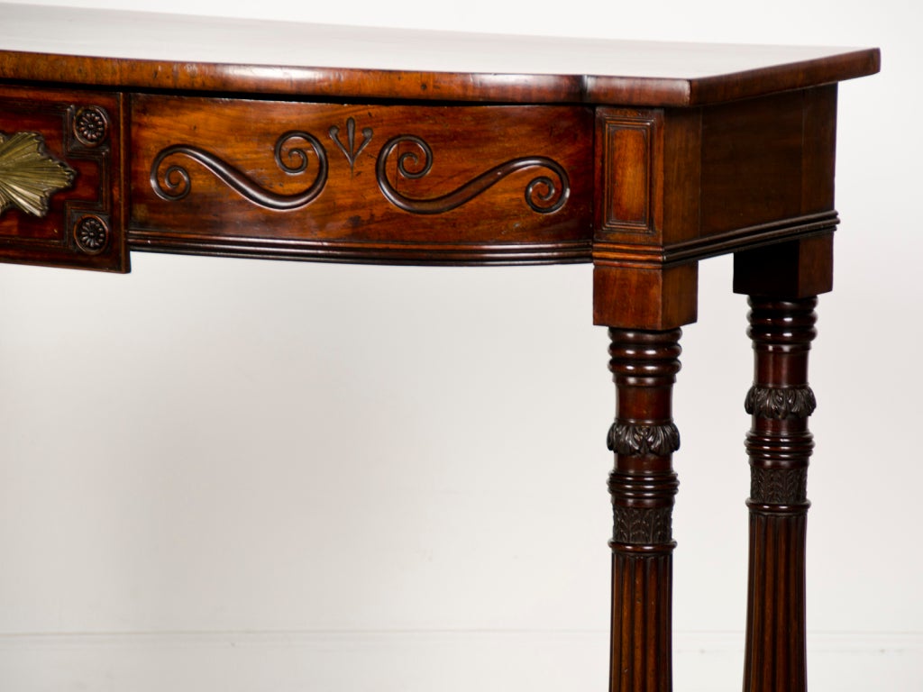 Regency Period Mahogany Console Table and Brass Mounts, England c.1830 1