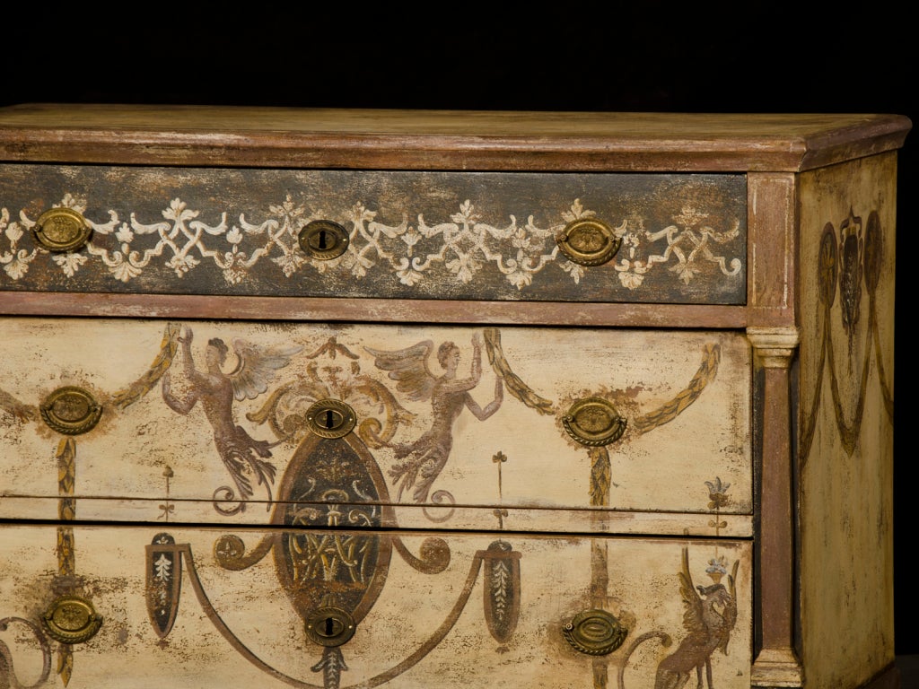Painted A Biedermeier period chest of drawers from Germany c.1820