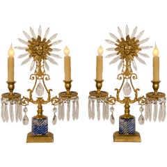 A pair of elegant bronze dore candleabras from France c.1890