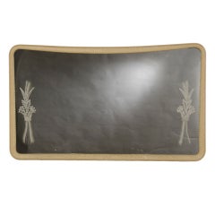 "Garibaldi" Attributed Lacquered Frame with Etched Mirror Glass, Italy c.1940