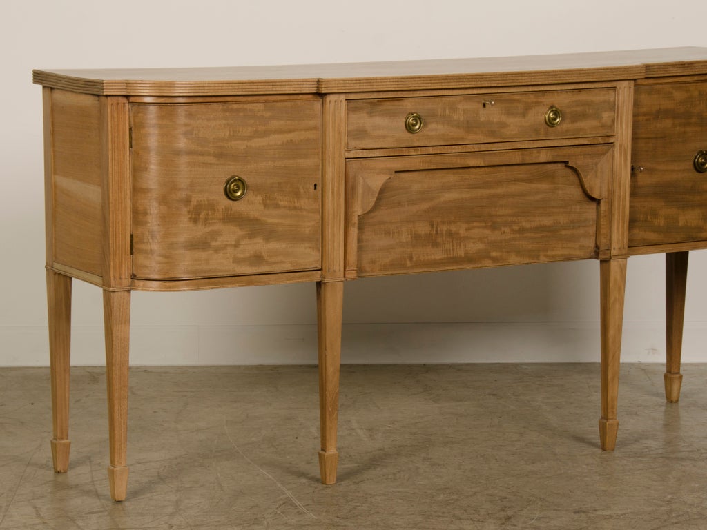 19th Century Antique English Pale Mahogany Sheraton Sideboard, circa 1875