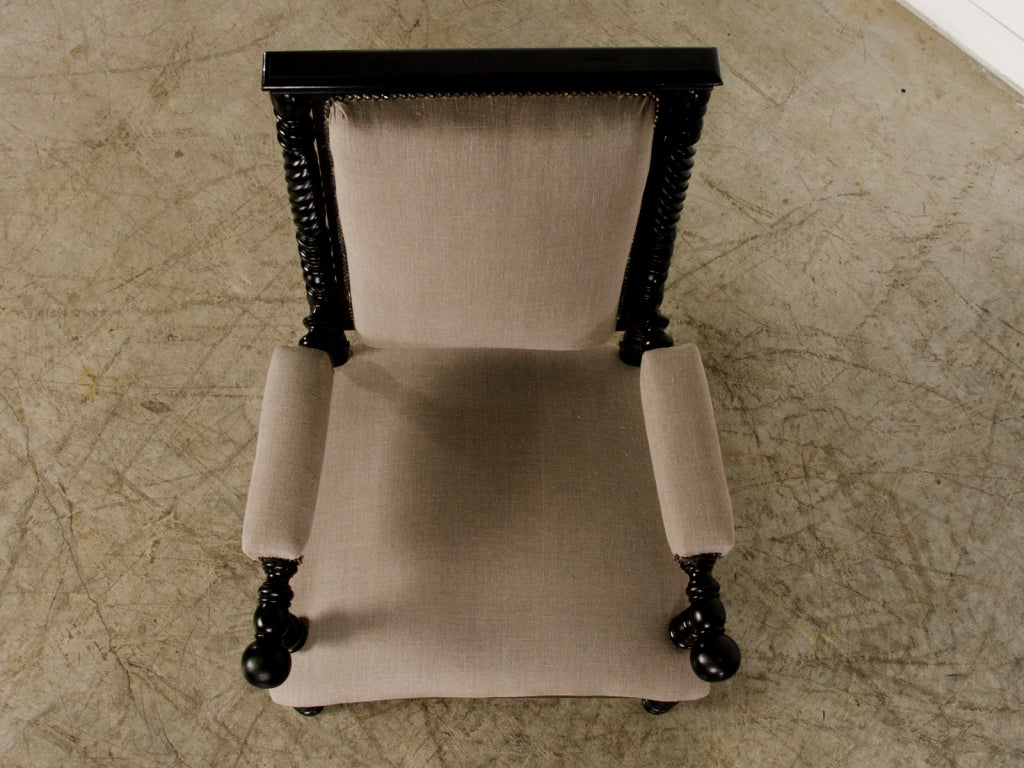 A pair of Napoleon III period armchairs from France c.1870 5