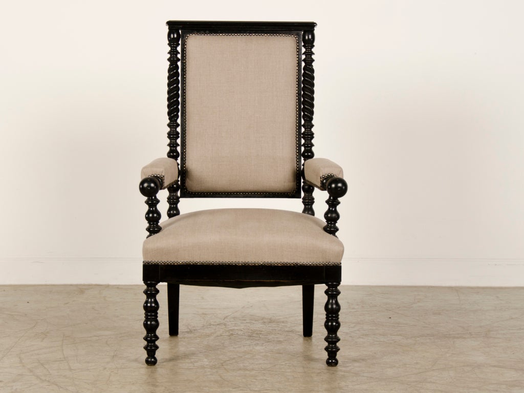 French A pair of Napoleon III period armchairs from France c.1870