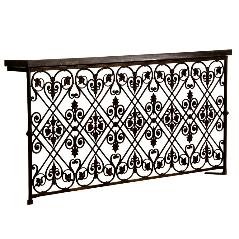 A sensational cast iron balcony railing from France c.1875