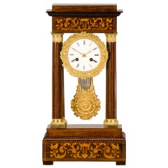 Neoclassical Charles X Period Table Clock from France c.1830