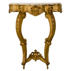 Restauration Period Marble Top Goldleaf Console table, France c.1835