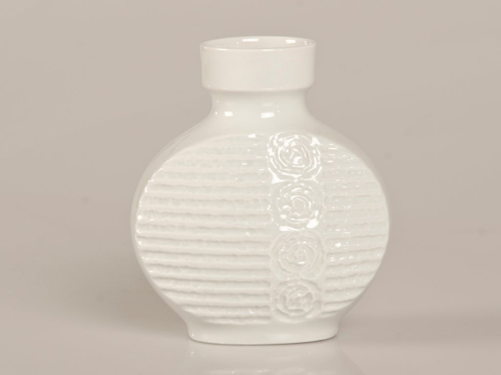Patterned Porcelain Vase with Maker's Mark, Bavaria, Germany c.1950