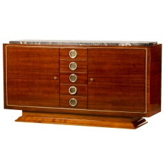 An Art Deco period mahogany and walnut buffet from France c.1930