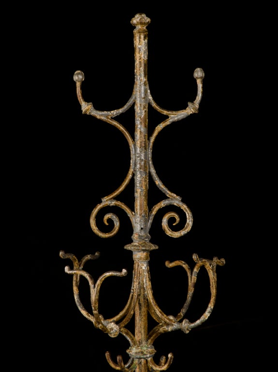 Painted Circular Cast Iron Umbrella/Cane Stand, France C.1890