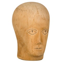 An Unusual Wig And Hat Stand Made Of Timber From France C.1900