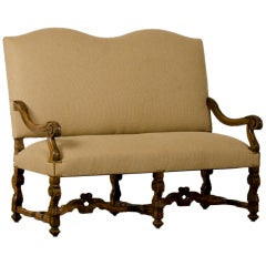 A Louis XIV style walnut settee from France c.1890
