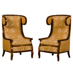 Antique A Pair of Grand Biedermeier Period Armchairs from Germany c.1850
