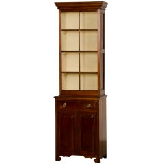 Antique A slender Georgian style mahogany bookcase from England c.1885