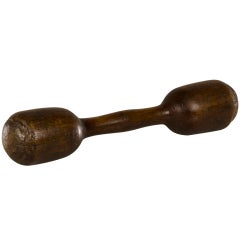 Unique Wooden Barbell from France ca. 1890