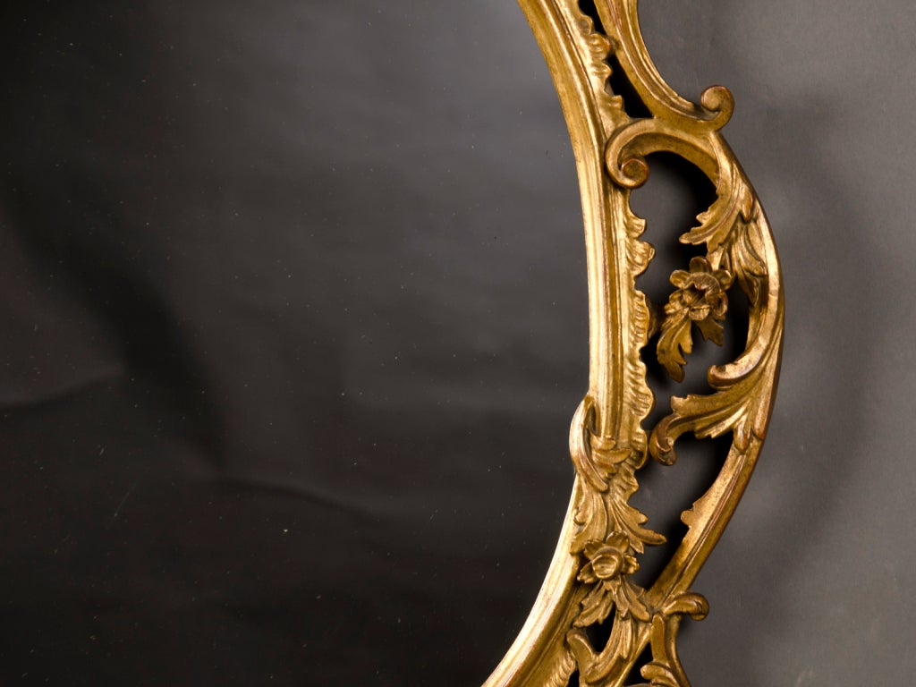 English A lavish George II style gold leaf frame mirror from England c.1865