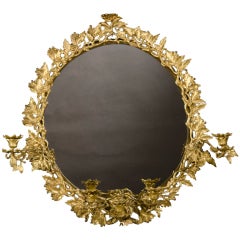 A Gilded Metal Frame With Five Girandole From England C.1875