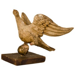Elegant Hand Carved Wooden Bird from Italy ca. 1780