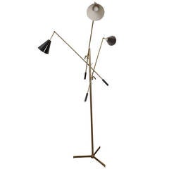 Three-Arm Floor Lamp by Arredoluce, Italy, 1955