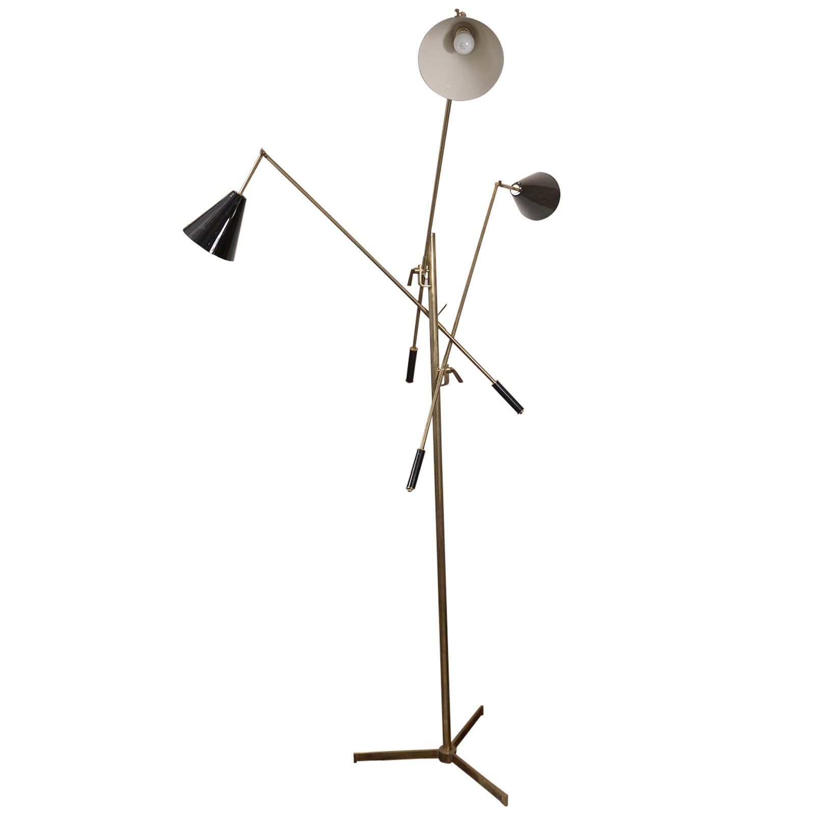 Three-Arm Floor Lamp by Arredoluce, Italy, 1955