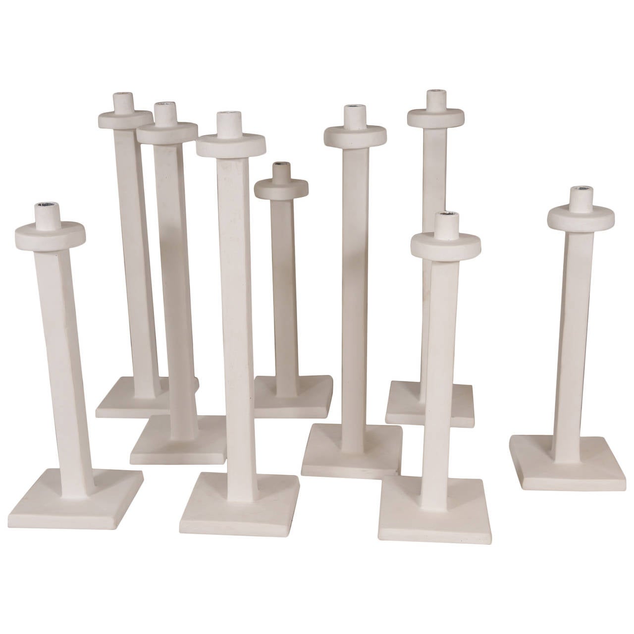 Contemporary Plaster Candlesticks at 1stDibs