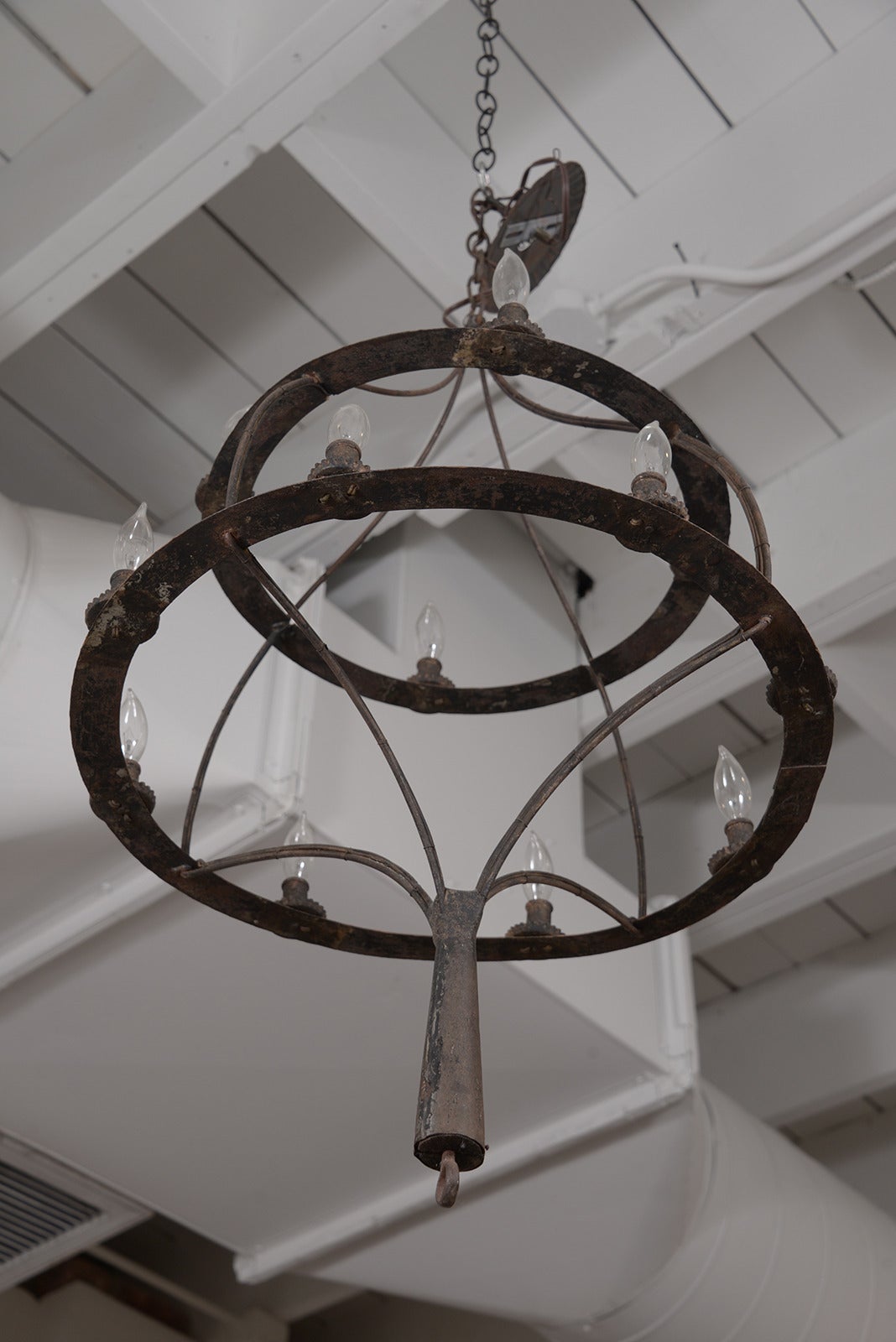 Early 20th Century Iron Chandelier