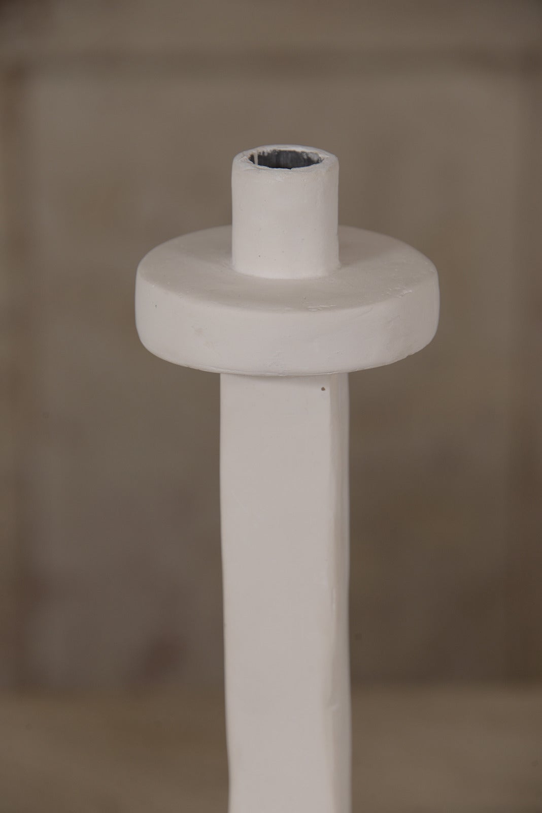 French Contemporary Plaster Candlesticks