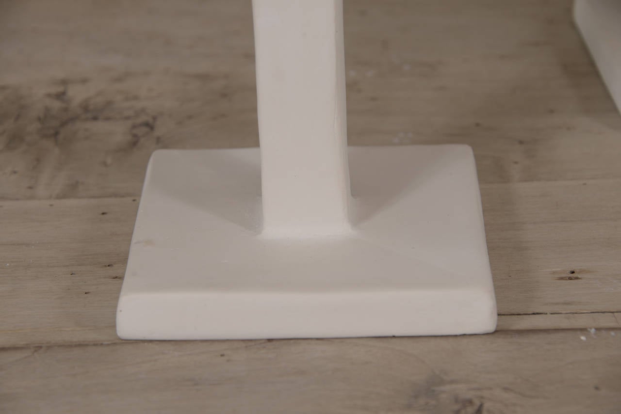 Contemporary Plaster Candlesticks In Excellent Condition In Houston, TX