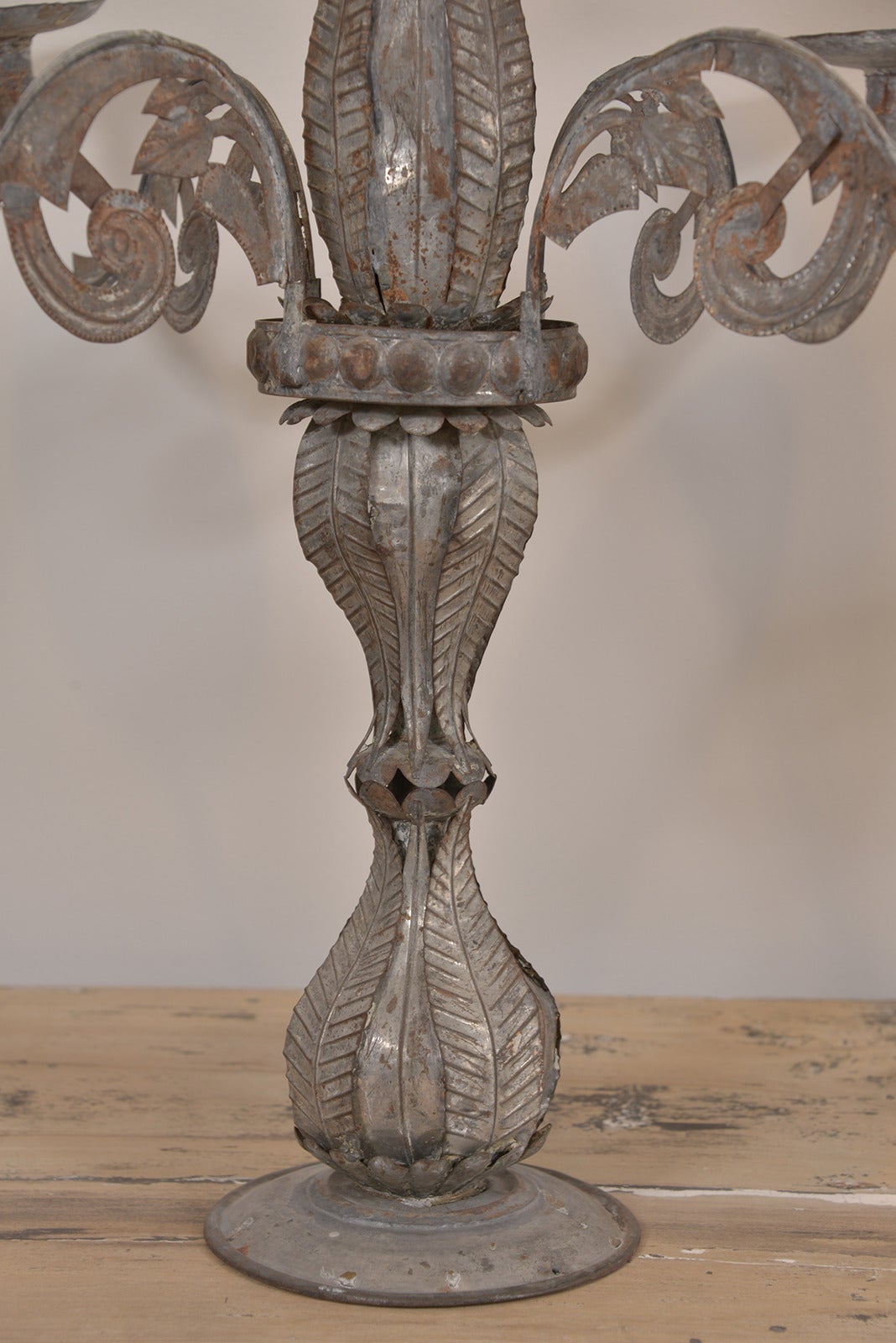 Italian Tole Candelabra In Excellent Condition For Sale In Houston, TX