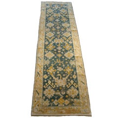 Antique Oushak runner: size 3'7" x 12'10"