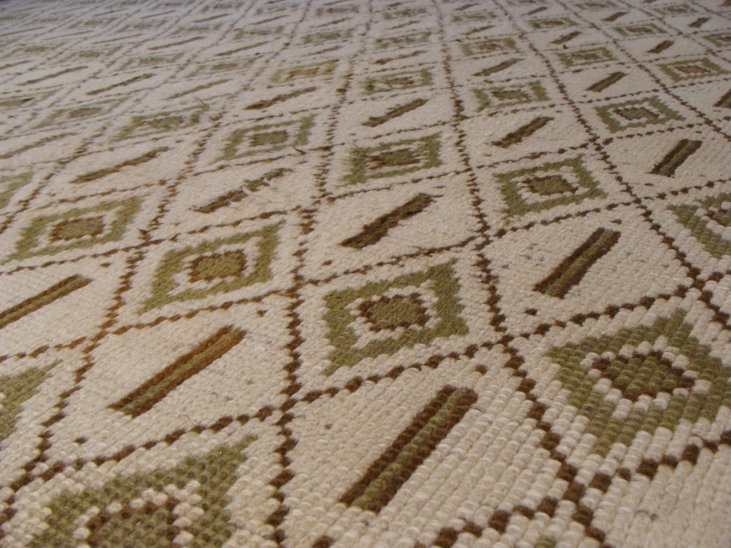Swedish Vintage Scandinavian rug; size 8' x 9'8