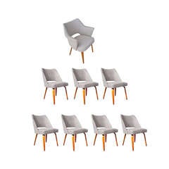 Eight Thonet Organic Style Dining Side Chairs
