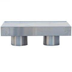 Mid Century Modern Stainless Steel Coffee Table