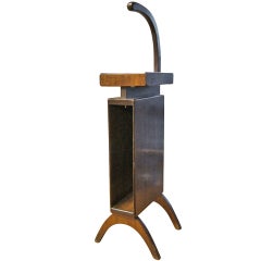Vintage Mid Century Scandinavian Style Walnut Telephone Stand
