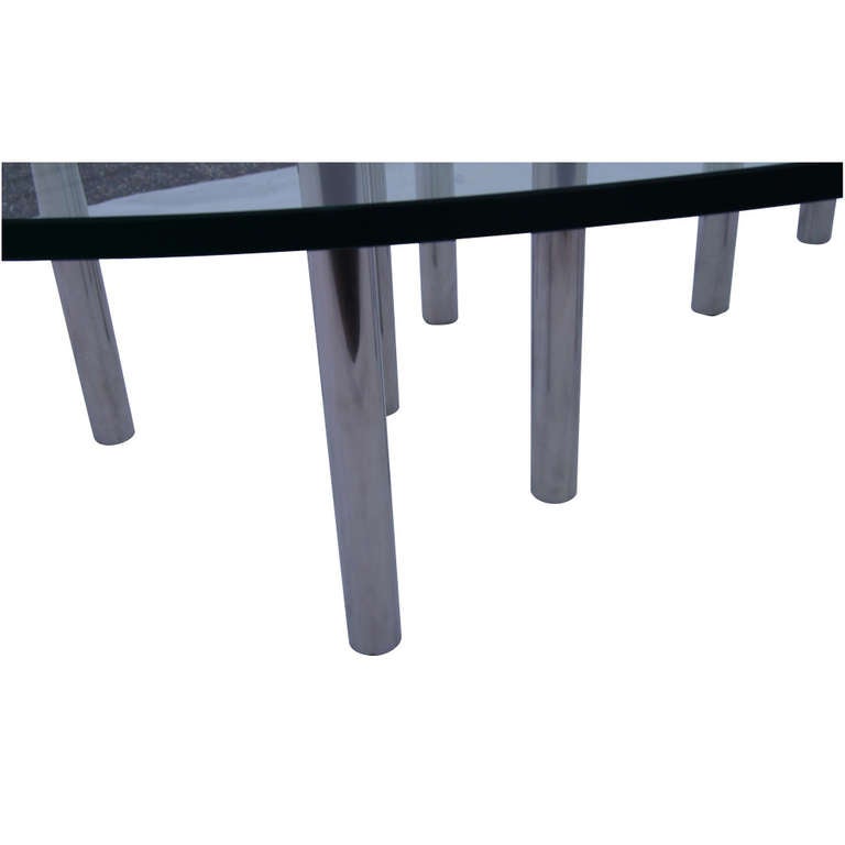 Minimalist Smoke Grey Glass Coffee Table