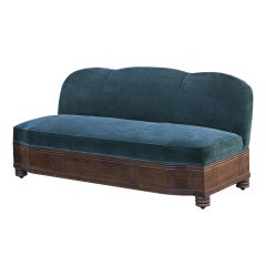 Art Deco Oak Sofa