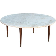 Mid Century Round Marble Coffee Table