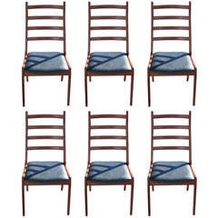 Six Kai Kristiansen for Korup Stolefabrik Rosewood Danish Dining Chairs 6