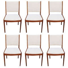 Johannes Andersen for Uldum Mobelfabrik Danish Teak Dining Chairs 4