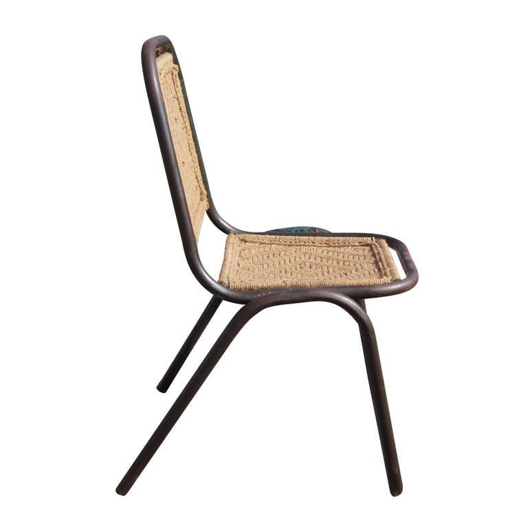 Rope Weave Stacking Chairs For Sale at 1stDibs