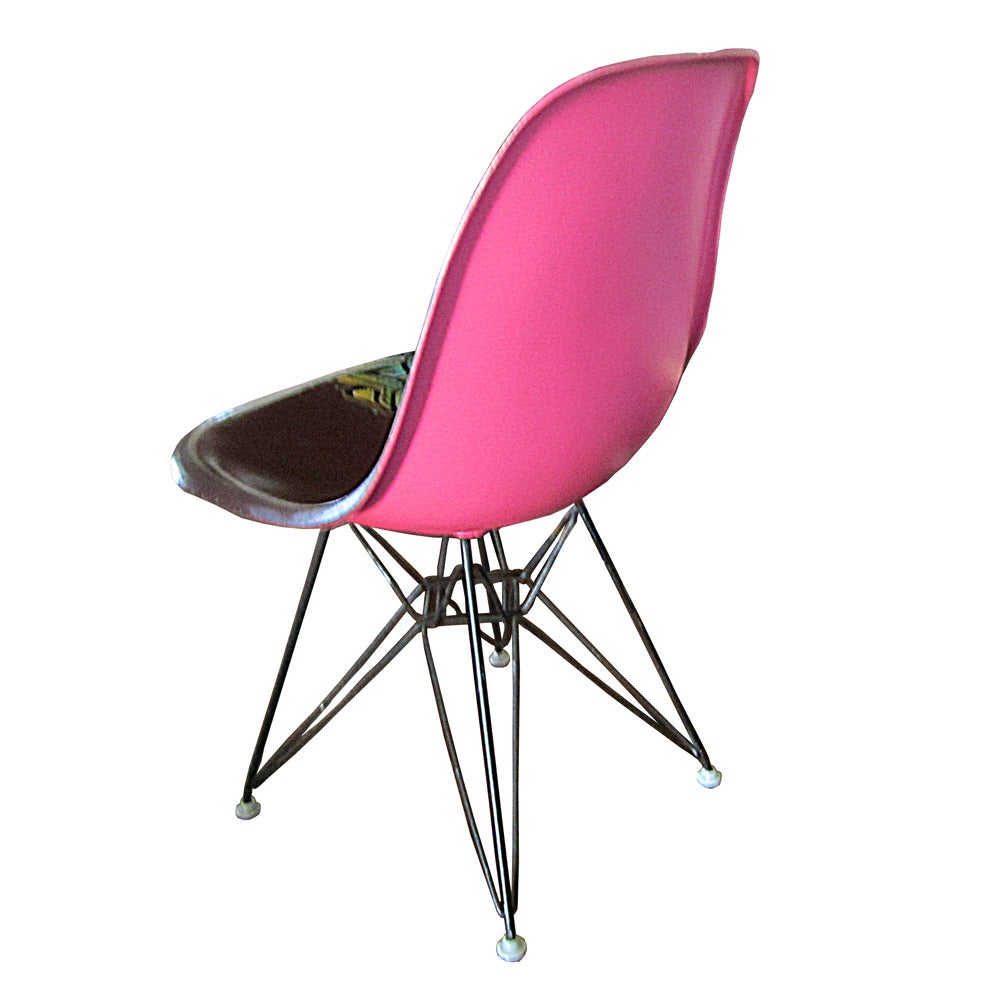 Mid-Century Modern Vintage Eames Chair for Herman Miller Reimagined by Graffiti Artist Gonzo247