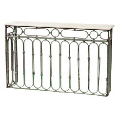 Wrought Iron And Marble Console Table
