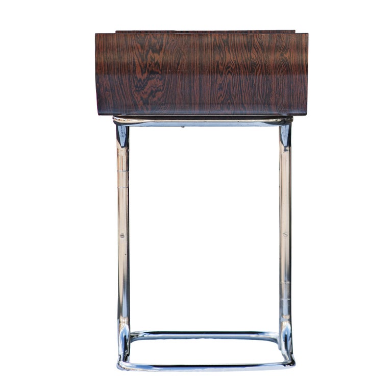 Mid-Century Modern Robert Heritage Rosewood Chrome Console Table  For Sale