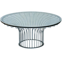 Sculptural Modern Chrome Coffee Table