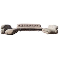 Tobia Scarpa for Cassina Plus Soriana Sofa with Two Seats