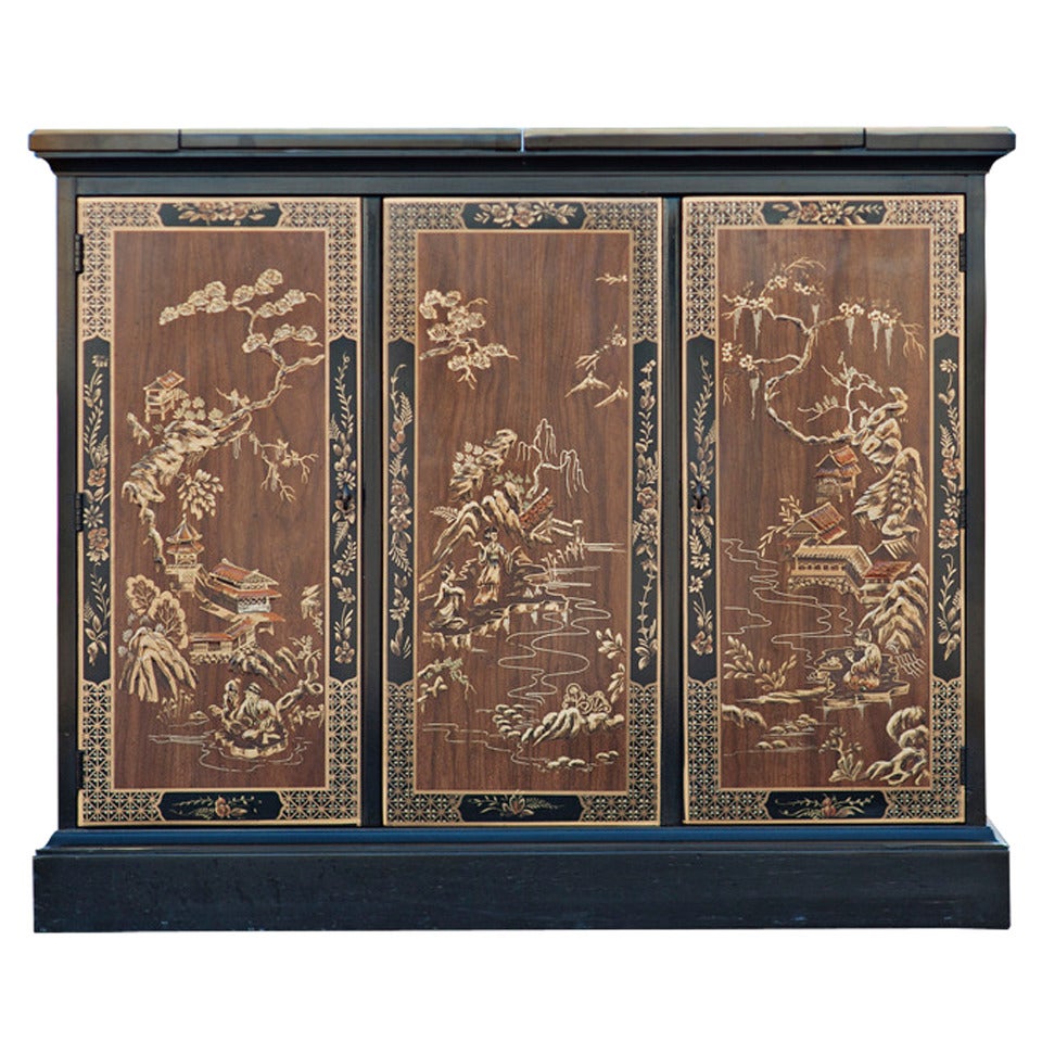 Drexel Heritage Chinoiserie Rolling Buffet